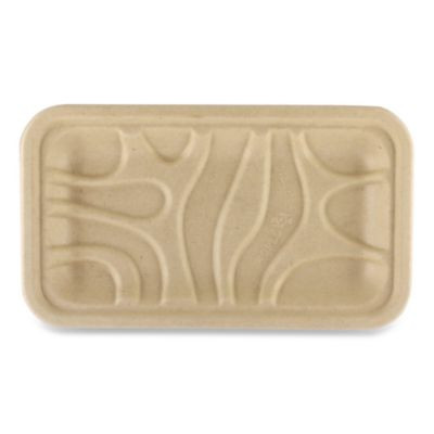 Laminated Fiber Meat And Product Trays, Pla Lined, Pfas Free, 8.3 x 4.9 x 0.7, Natural, Paper, 500/Carton