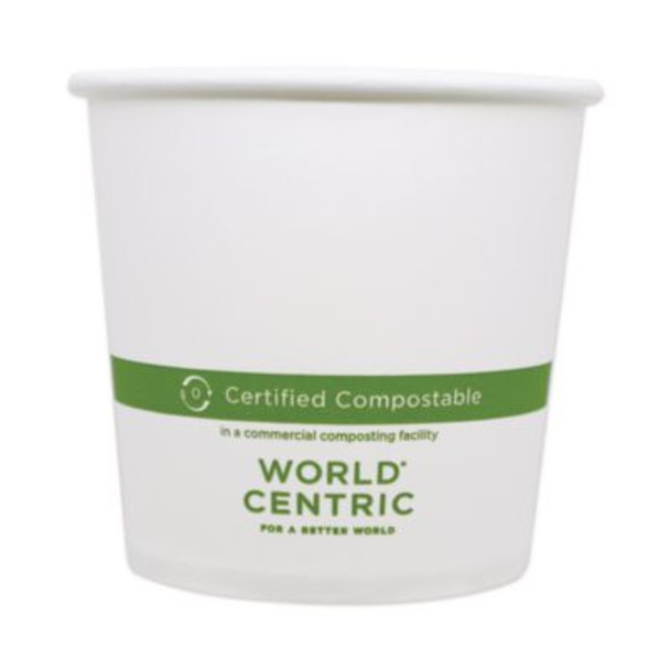 Paper Bowls, 24 Oz, 4.4" Diameter x 4.4" h, White, 500/Carton
