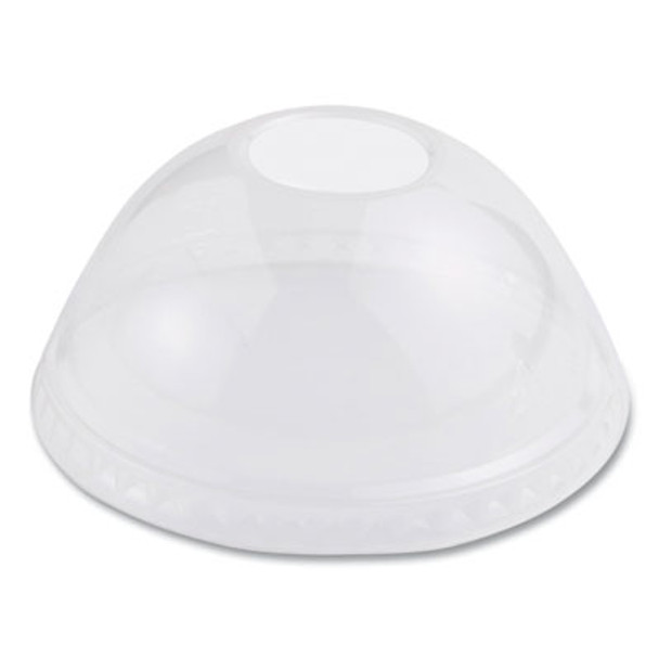 Pla Clear Cold Cup Lids, Dome Lid, Fits 9 Oz To 24 Oz Cold Cups, Plastic, Clear, 1,000/Carton