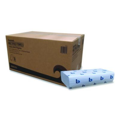 Structured Multifold Towels, 1-Ply, 9 x 9.5, White, 250/Pack, 16 Packs/Carton