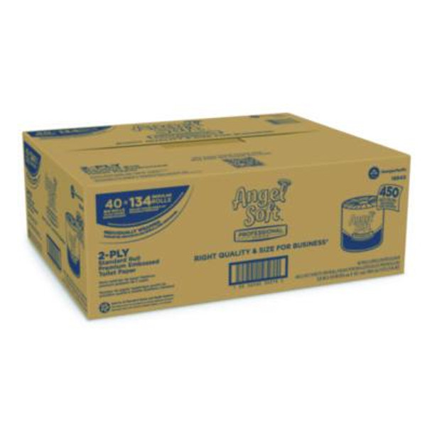 Angel Soft Ps Premium Bathroom Tissue, Septic Safe, 2-Ply, White, 450 Sheets/Roll, 4 0 Rolls/Carton