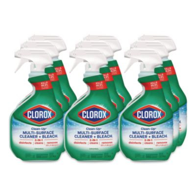 Clean-Up Multi-Surface Cleaner With Bleach, Original Scent, 32 Oz Spray Bottle, 9/Carton
