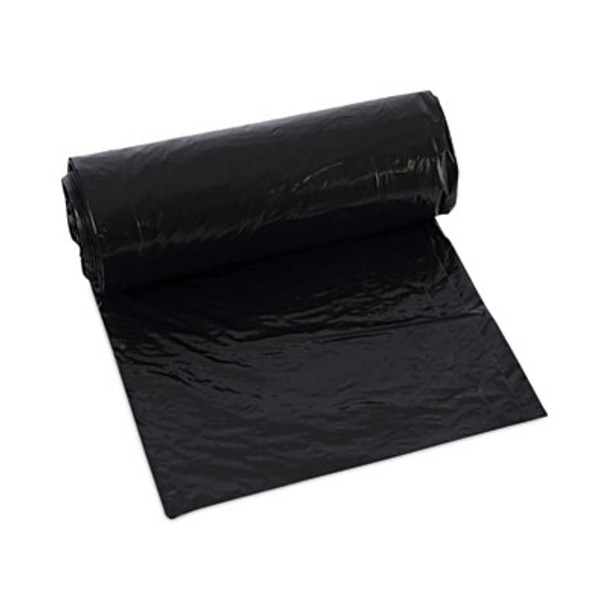 Low-Density Waste Can Liners, 16 Gal, 1 Mil, 24" x 32", Black, Perforated Roll, 10 Bags/Roll, 15 Rolls/Carton