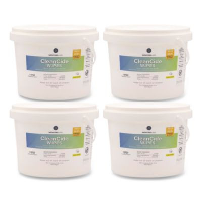 Cleancide Disinfecting Wipes, 1-Ply, 8 x 5.5, Fresh Scent, White, 400/Tub, 4 Tubs/Carton