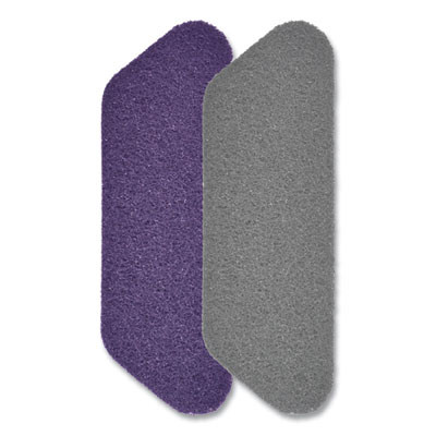 Twister Floor Pad, Crystal Shield, 17" Diameter, Gray, 2/Carton