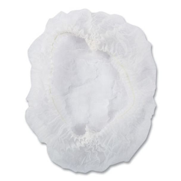 Latex-Free Operating Room Cap, Pleated, Polypropylene, 21", White, 100 Caps/Pack, 10 Packs/Carton