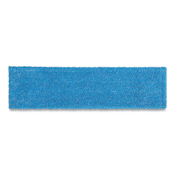 Adaptable Flat Mop Pads, Microfiber, 19.5 X 5.5, Blue