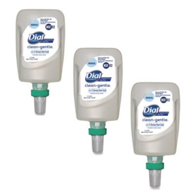 Clean+Gentle Antibacterial Foaming Hand Wash Refill For Fit Manual Dispenser, Fragrance-Free, 1.2 L, 3/Carton