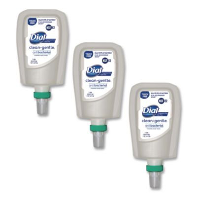 Clean+Gentle Antibacterial Foaming Hand Wash Refill For Fit Touch Free Dispenser, Fragrance-Free, 1 L, 3/Carton