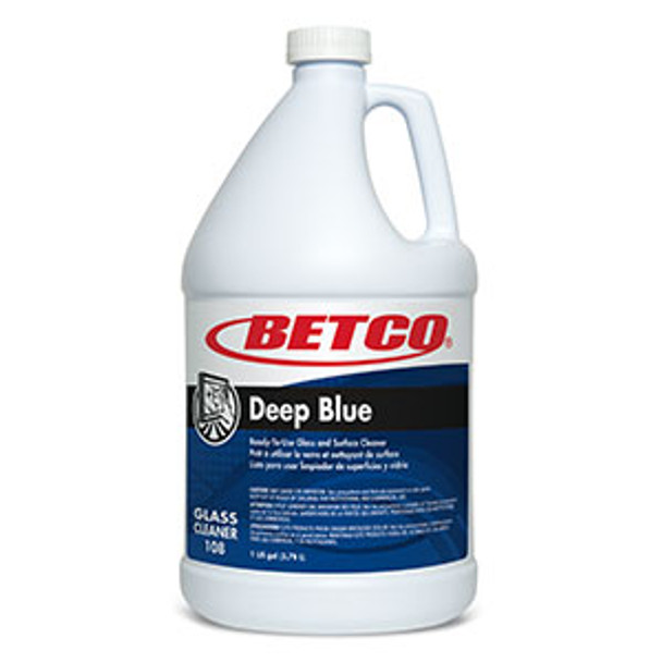 Betco 10804-00 Deep Blue Glass/Surface Cleaner RTU (4 - 1 GAL Bottles)