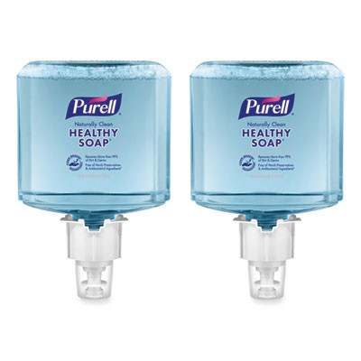 Clean Release Technology Healthy Soap Naturally Clean Foam Refill, For Es6 Dispensers, Fragrance-Free, 1,200 Ml, 2/Carton