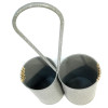 Rustic Metal 2 Bottle Wine Caddy with Carry Hook