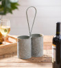 Rustic Metal 2 Bottle Wine Caddy with Carry Hook