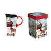 17oz Holiday Horses Ceramic Travel Cup