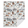 Ranch Life Western Toile Campfire Sherpa Throw