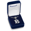 Engraved B Initial Necklace