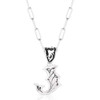 Engraved J Initial Necklace
