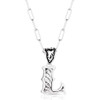 Engraved L Initial Necklace