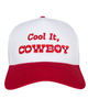 Red Cool It Cowboy Vintage Snapback