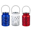 Patriotic LED Glass Lantern Table Décor
