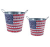 Americana Boho Metal Planter Set