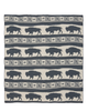 Wrangler Buffalo Slate Stretchy Throw Blanket
