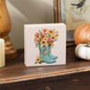 Harvest Blossom Sign Wood Block