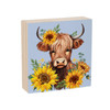 Harvest Blossom Highland Cow and Sunflowers Sign