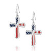 One Nation American Made Cross Earrings