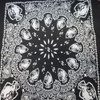 Black & White Paisley Arrowhead Bandana