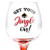 Cheers Holiday Wine Glass