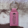 Pink Leatherette Cheyenne Keychain