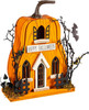 LED Wood "Happy Halloween" Haunted Pumpkin House