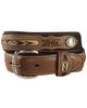 Boy's Black Southwestern Leather Belt