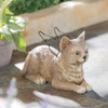 Cat with Metal Wings Garden Statuary