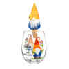 Chillin with my Gnomies Wine Glass & Stopper Set