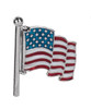 "God Bless America" Swivel Flag Charm