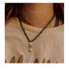 Navajo Pearl Necklace with Blossom Charm