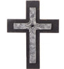 Layered Wood and Metal Cross Wall Decor