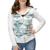Gray Geometric Zip-Up Hoodie