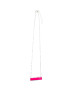 Dainty Silver Pink Bar Necklace