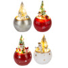 LED Light Up Santa & Snowman Scene Figurines