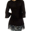 Sapphire Vines, Split V-Neck Rhinestone Top (01-030-0001)