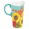 Sunflower Ceramic Travel Mug