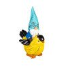 Gnomes Riding On Bird Resin Statue