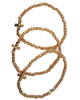Glass Bead and Cross Stretch Bracelets
