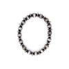 Navajo Pearl & Silver Disc Stretch Bracelet