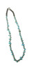 32" Melon Bead and Turquoise Chunk Beaded Necklace