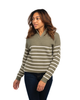 Striped  Quarter Zip Sweater