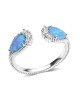 Blue Opal Flare Ring